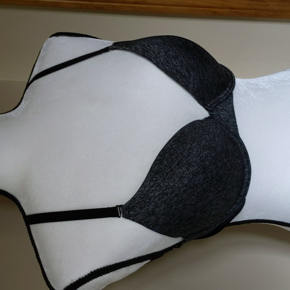 YMI Intimates Underwire Padded Push Up Heathered Bra 38C Gray Black - Picture 10 of 16